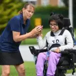 Wheelchair athlete at Activity Alliance National Junior Athletics Championships