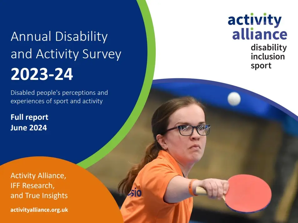 Front cover of the Annual Disability and Activity Survey 2023 - 2024