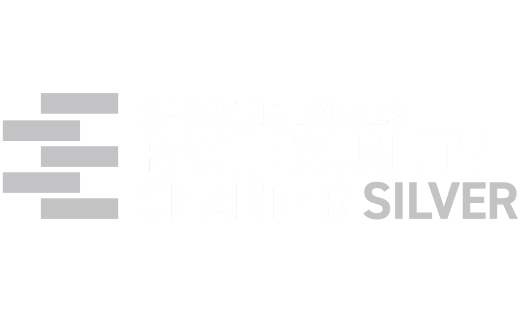 Sporting Equals Charter Silver logo, including the text Race Equality