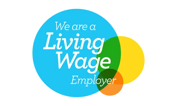Living Wage Employer Logo made up of three overlapping circles
